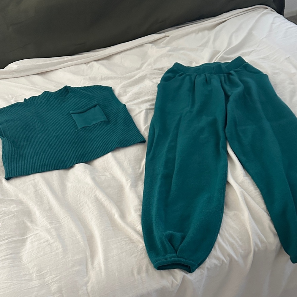 Teal womens lounge set